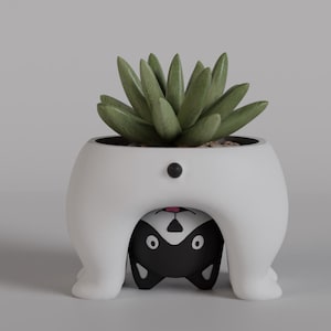 3D Printed Cat Planter | Cute Hidden Kitty Succulent Pot | Funny Animal Planter | PLA Plant Pot for Home Decor & Gifts | Cat Lover&#39;s Planter