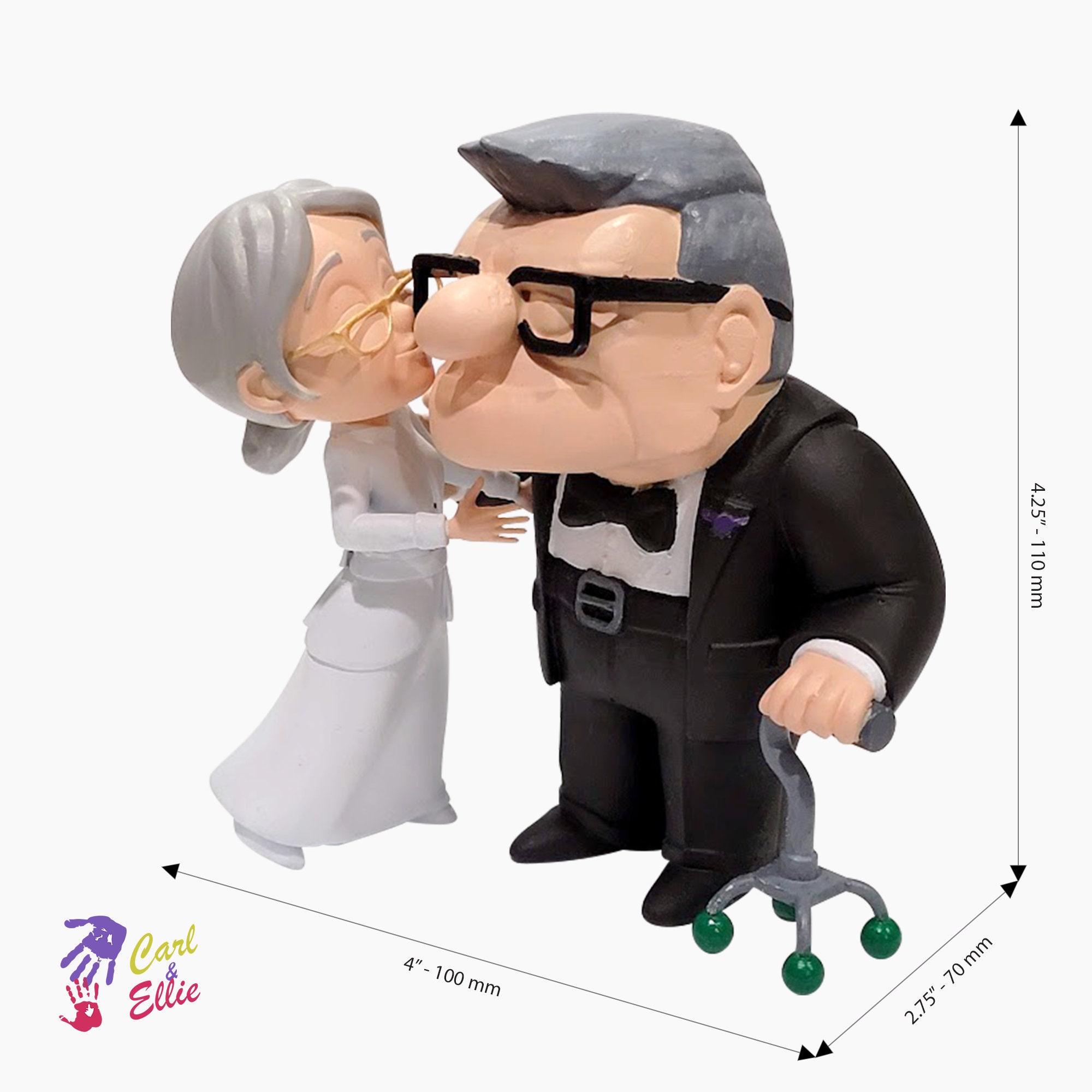 Carl and Ellie 3D Printable Wedding Cake Topper - up Inspired Elderly  Couple STL File - Etsy, image size:2000x2000