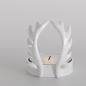 Elegant Antler Candle Holder - Digital STL File for 3D Printing - Modern Home Decor Accent with Rustic Style - Perfect for Tea Light Candles