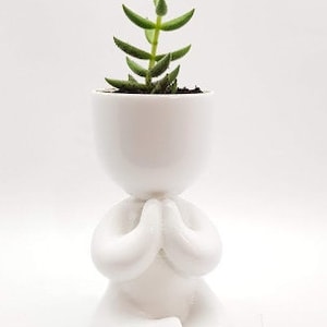 Meditating boy fat pots planter - STL FOR 3D PRINTING