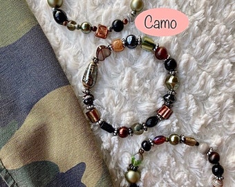 Beaded Bracelet, Stretchy Bracelet, Women’s Elastic Bracelet, Stacking Bracelet, Boho Bracelet, Layering Bracelet, Olive Green Bracelet