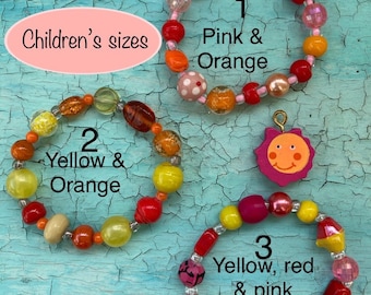 Kid’s Stretchy Bracelet, Girl’s Beaded Bracelet, Boy’s Bracelet, Children’s Elastic Bracelet, Girl’s Stacking Bracelet, Children’s Jewelry