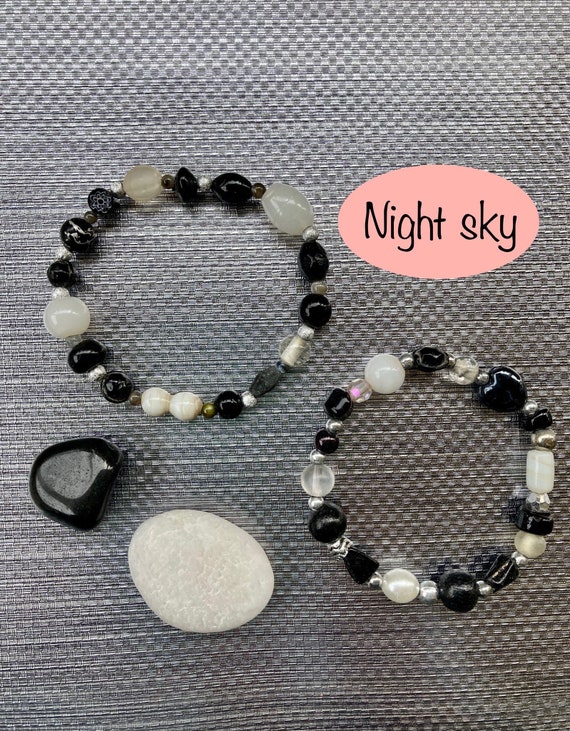 Night White Bracelet Stack Night White Bracelet Stack