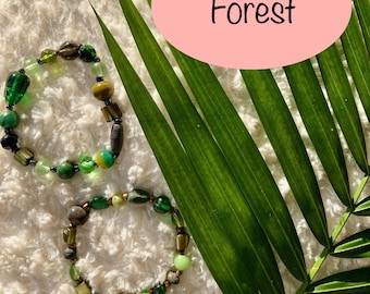 Stretchy Bracelet,Beaded Bracelet, Women’s Elastic Bracelet, Stacking Bracelet, Boho Bracelet, Layering Bracelet, Green Bracelet