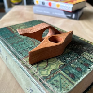 Hardwood cherry book page holder reading assistant reading buddy