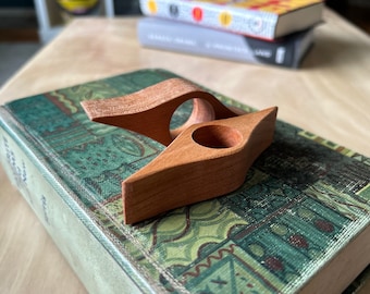 Hardwood cherry book page holder reading assistant reading buddy