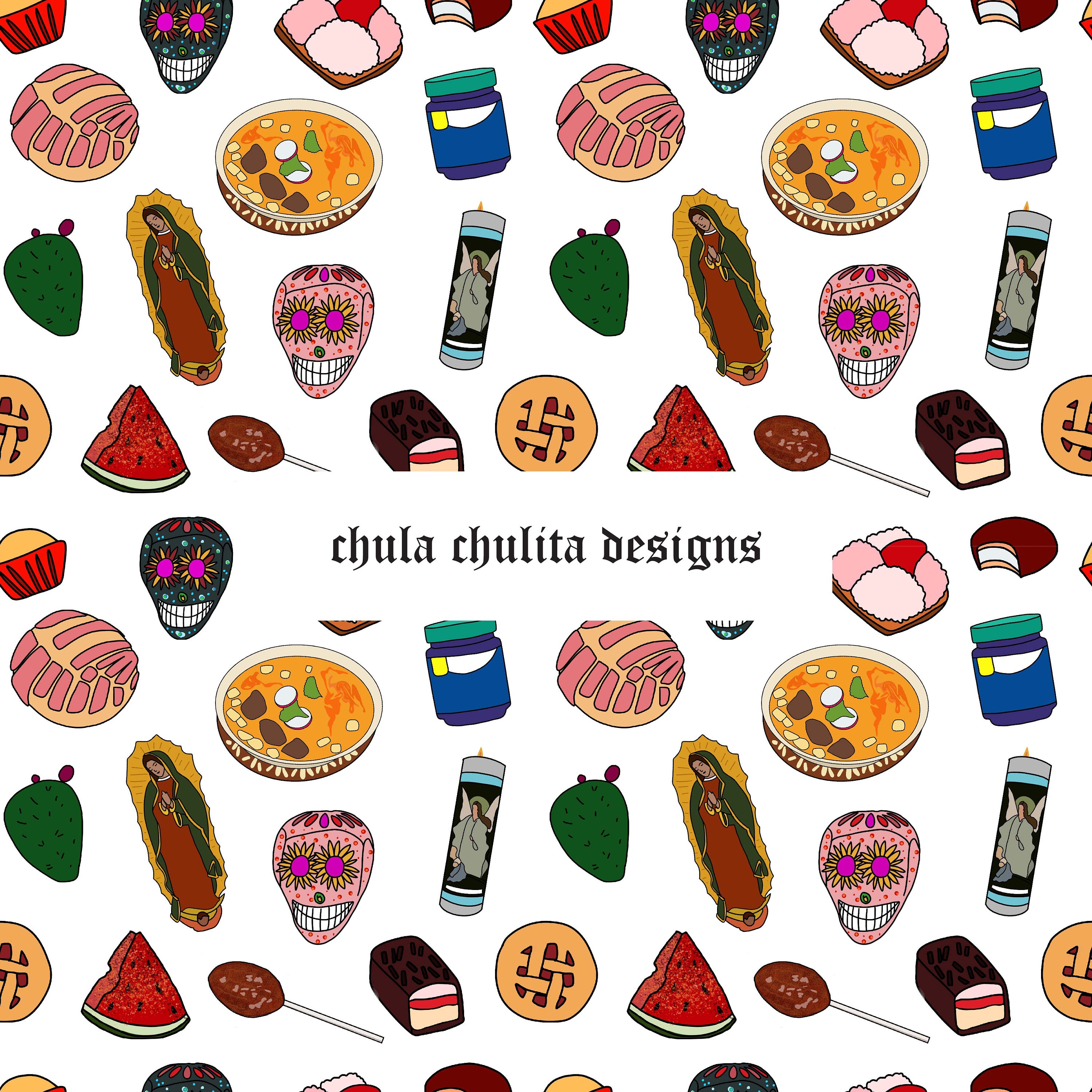 Latino Things Seamless JPEG File Hispanic Seamless Latino Etsy