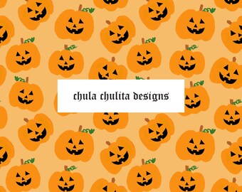 Halloween Jack O Lantern Seamless JPEG File, Kürbis Nahtlos, Spooky Nahtlos, Gotisch Nahtlos, Digitales Papier