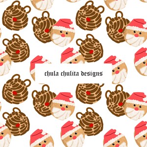 Naadloos JPEG-bestand Santa Reindeer Concha, naadloze kerstman, Rudolph Red Nose Reindeer, naadloos, Kerstmis naadloos, stofontwerp, commercieel