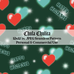 Boas festas Chola Photo Backdrop Arquivo PNG sem costura, corações de aerógrafo, Natal Chola, Natal latino, designs de sublimação, comercial