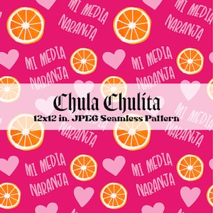 Eres Mi Media Naranja Nahtlose JPEG-Datei, Liebe Nahtlos, Valentintag Nahtlos, Mexikanisch Nahtlos, Latein Nahtlos, Stoffdesign, Digital