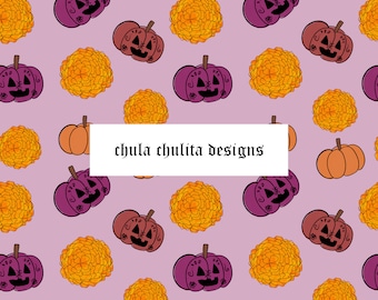 Halloween Kürbisse nahtlose JPEG-Datei, Jack O Lantern Seamless, Spooky Seamless, Gothic Seamless, Digital Paper