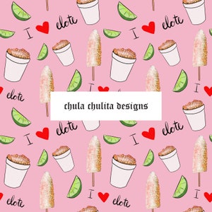 Elote Seamless JPEG File, Mexican Street Food Seamless, Mexican Seamless, Spanish seamless, repeat pattern file, digital paper