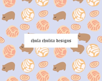 Pan Dulce Seamless JPEG File, Concha Seamless, Mexican Sweet Bread Seamless, Latino Seamless, Digital Paper