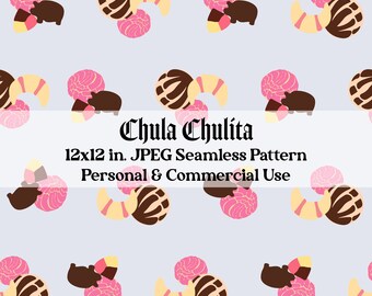 Pan Dulce Directionless Seamless JPEG File, Cafecito Seamless, Concha Seamless, Mexican Sweet Bread Seamless, Latino Seamless, Digital Paper