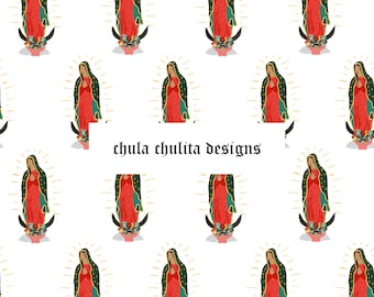 Virgen de Guadalupe Seamless File,  Mexican Seamless, Seamless JPEG, Hispanic Seamless, repeat pattern file, digital paper, JPEG