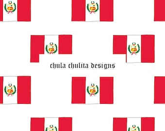Peru Flag Seamless PEG File, Flag of Peru Seamless, Peruvian Flag Seamless, Latino Seamless, Digital Paper, Fabric Design, Commercial Use