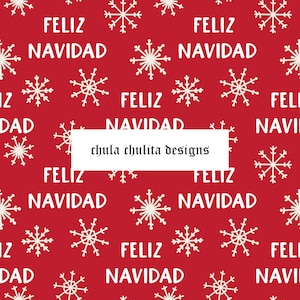 Christmas Seamless JPEG File, Feliz Navidad Seamless, Holiday Seamless, Winter Seamless, Digital, Repeat Pattern, Fabric Design, Commercial