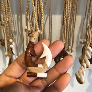 Double fish hook necklace