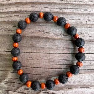 8.mm volcanic rock with Koa wood