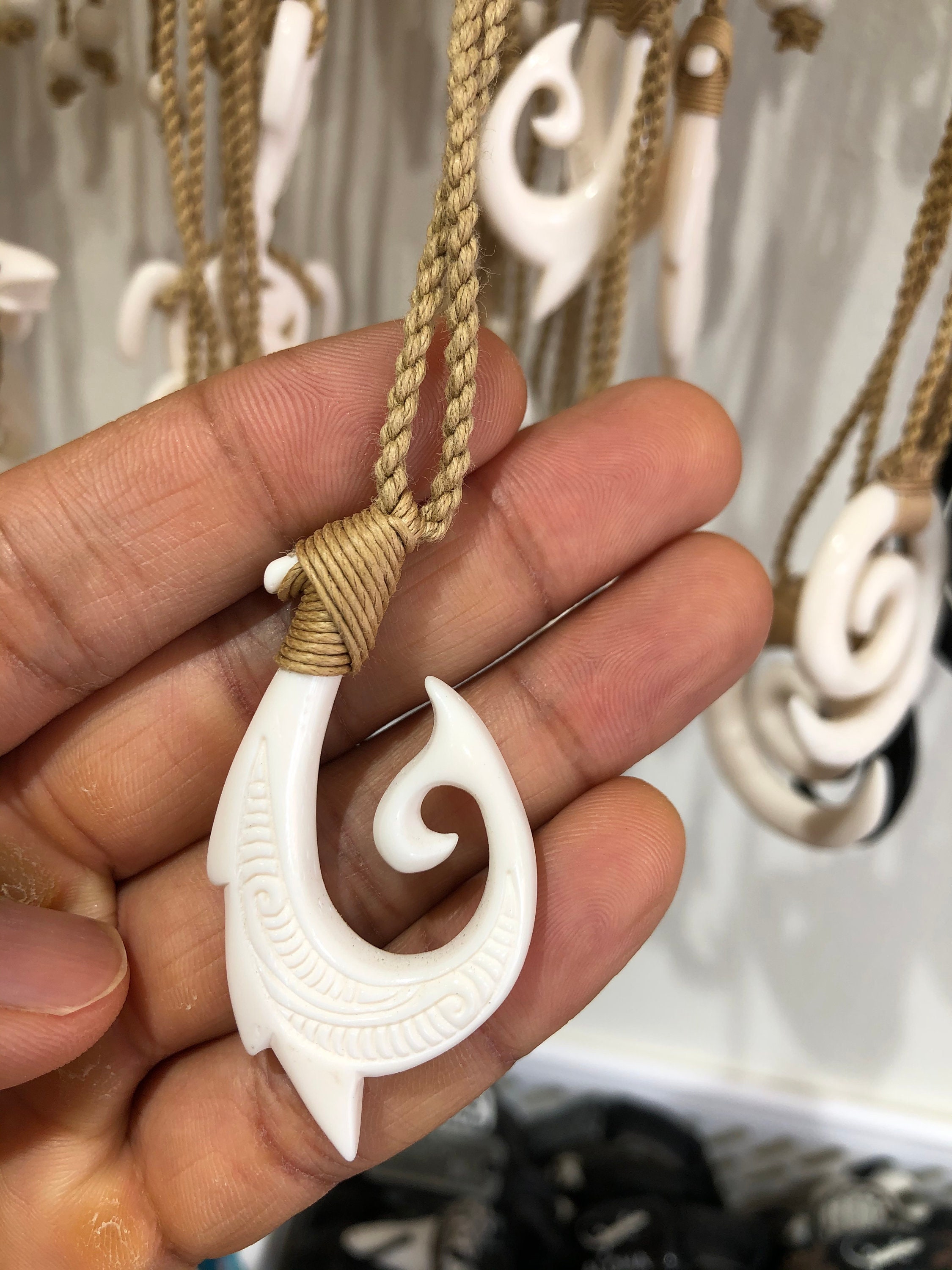 Adjustable fish hook necklace from Hawaii