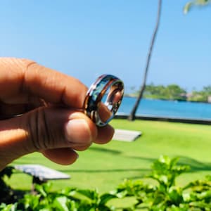 MYSTIK PUR Ring-Abalone and Pearl-UNIKAT!