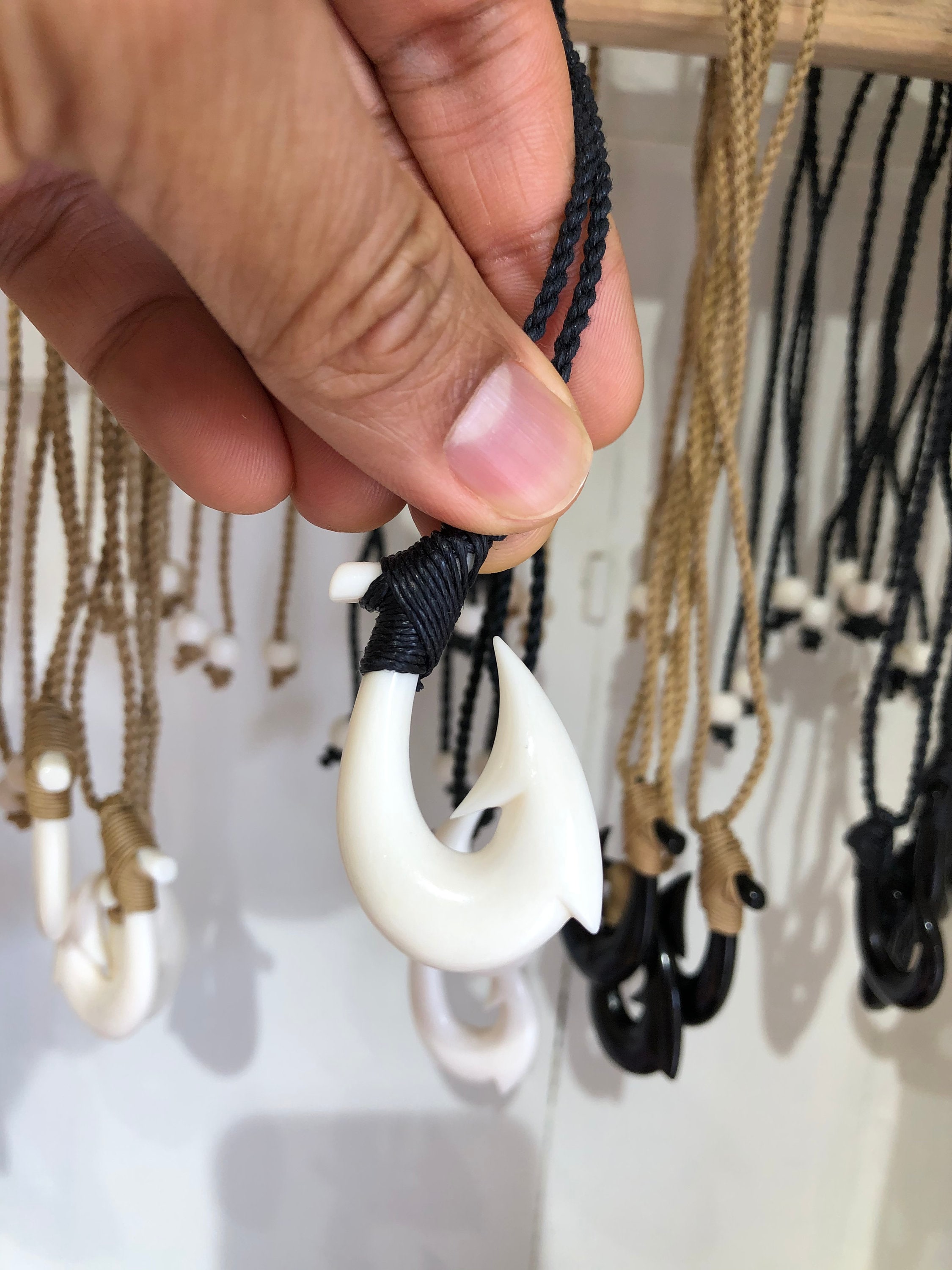 Adjustable Hawaii fish hook necklace Etsy