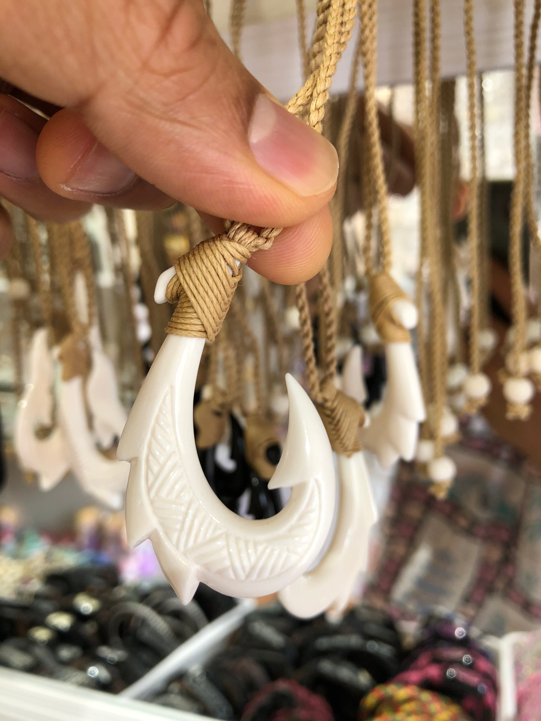 Adjustable Hawaiian Fish Hook Necklace 