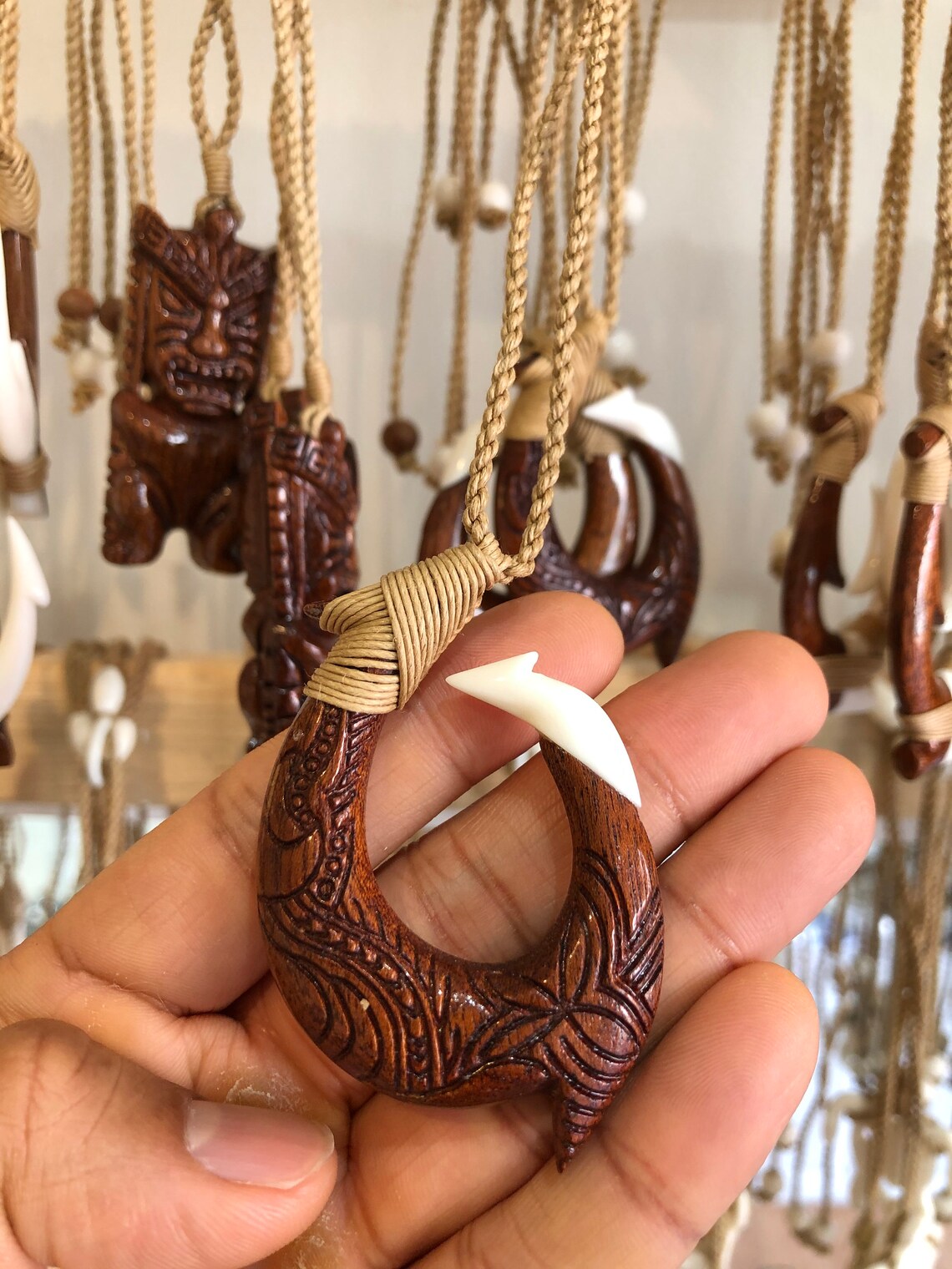 Adjustable Koa Wood Necklace Etsy