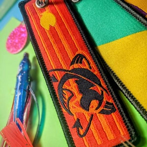 Orange Grizzco Splatoon Woven Keyring