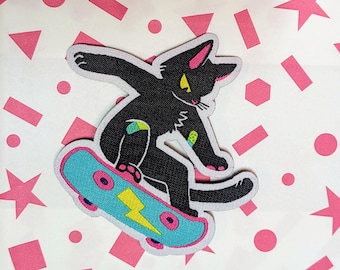 Patch thermocollant tissé SK8R CAT