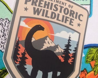 Sticker DPW Department of Prehistoric Wildlife Sticker vinyle