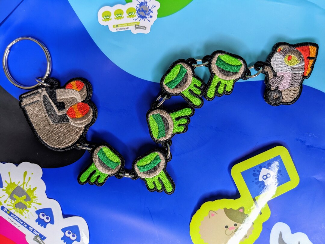 Steel Eel Salmon Run Boss Grizzco Splatoon Woven Keyring Etsy