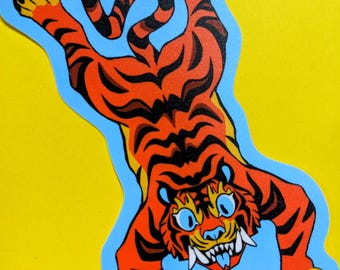 Tiger Skin Rug Vinyl Sticker