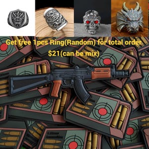 AK74SU AK74 Patch, Russian Army Military Assault Rifle PVC morale Patch