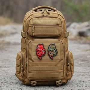 3d Pvc Rubber Morale Patch Smaug Chinese Dragon - Red Green Tactical Badge