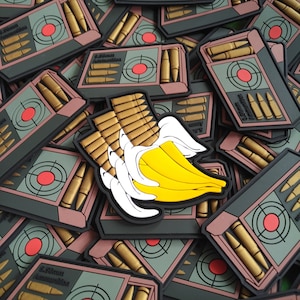 Magazine Patches Humor Patches  Military Funny Patches Banana Bullet Pvc Patches 5.56mm NATO