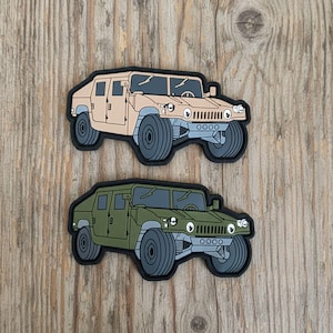 Tactical Car Patch  Tan Olive Green Humvee 3D Military Car Patches
