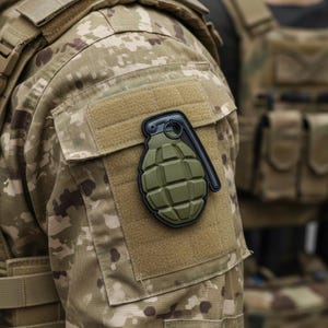 3D PVC Rubber Patch Pineapple Grenade : Tactical Military Morale Patches for Bag and Jacket