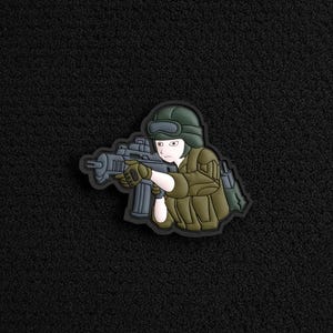 Patch militaire anime Patch tactique Waifu pour moral - Veste sac à dos Airsoft Gear Vest