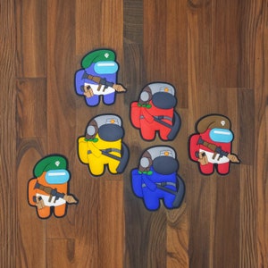 Cute Patches Among Us Patch Funny Patch Impostor sussy Patch Soldier PVC Patch