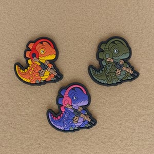 Mini Tactical Godzilla Dinosaur 3D Pvc Patch, Anime Military Badge