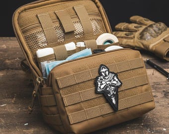 Mini Tactical Patch Crusaider Knight PVC Morale Patches: Medieval Crusader Design
