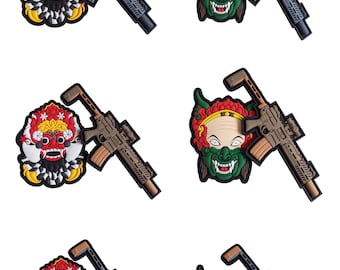 Military Patch Set MCX Rattler Rifle Patch Combine with Devil Mask Patches