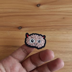 Mini parche táctico 3D de PVC y goma Brain Power: pequeños parches con diseños artísticos
