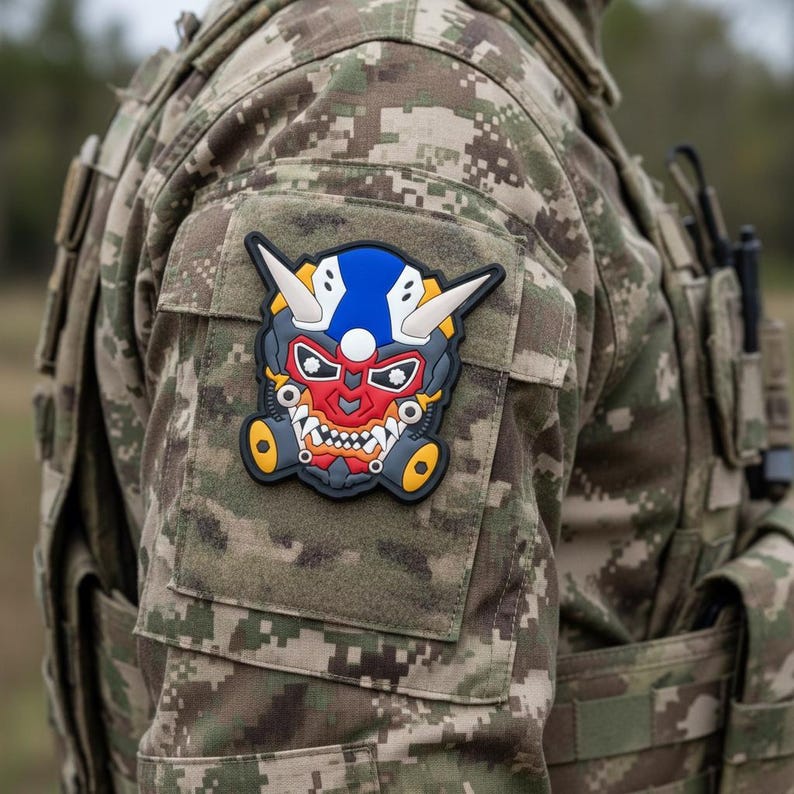 3D Pvc Rubber Patch Cyber Patch Art Futuristic Patch Robot PVC Morale Patches   for Jacket Decor & Tactical Gear