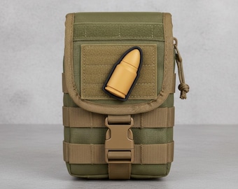 Bullet 3D Pvc Rubber Patch Fits for Tactical Phone Case Pouch Molle Bag