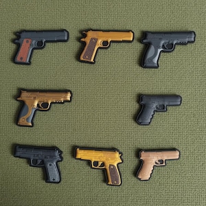 American Pistol Gun Collector Patch Tactical Military Police 3D Pvc Patches