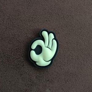 3D Pvc Weiß Taktische Moral Patch Ok Hand Emoji Haken Bagde für Hut