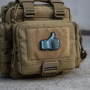 Parche táctico de moral para guante negro tostado con gancho para accesorios AIPS